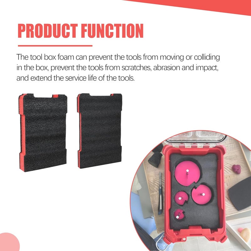 Yehtta Packout Foam Insert Fits for Milwau-kee 48-22-8435 Foam Packout Insert and Tool Box 2 Piece - Image 5